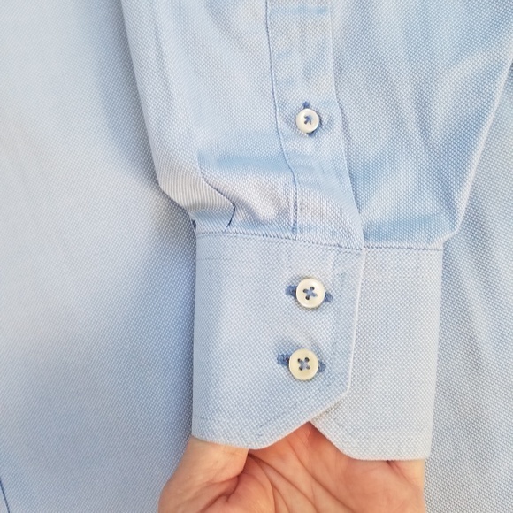 Tommy Hilfiger Men’s Casual Contrast Cuffs Button Down Cotton Shirt Sz. M - Picture 7 of 15